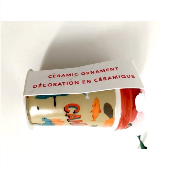 Starbucks CANADA Ceramic Coffee Cup Christmas Tree Ornament NWT - Picture 3 of 6
